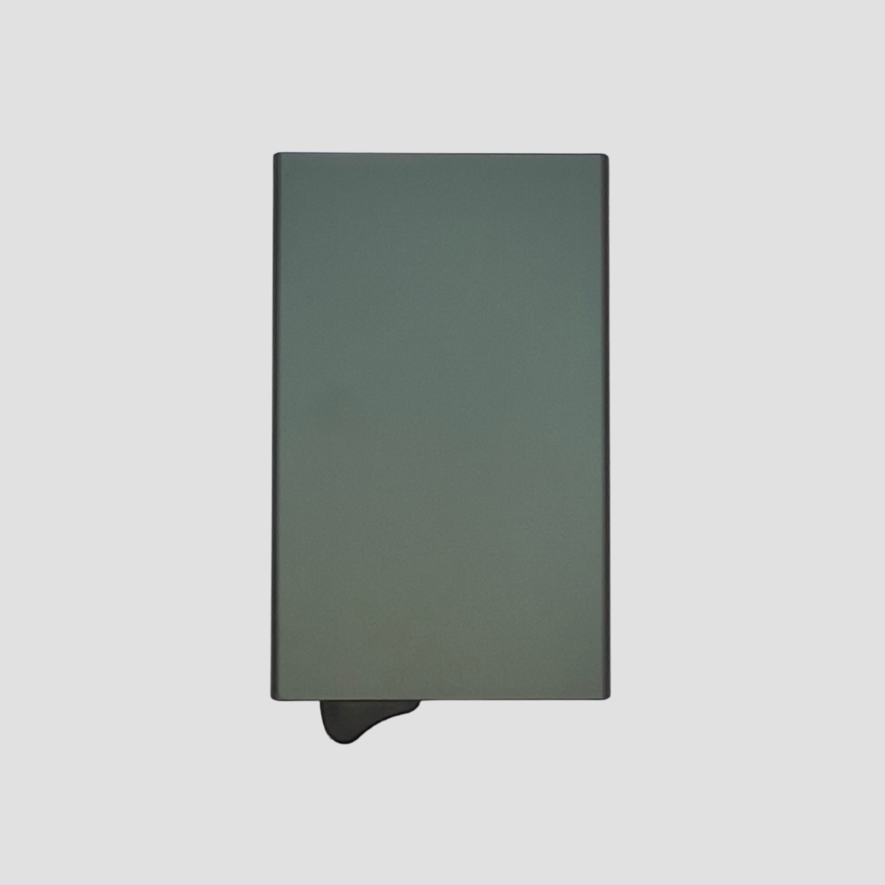 Pasjeshouder uitschuifbaar | Aluminium | RFID bescherming | 1-7 pasjes | Groen