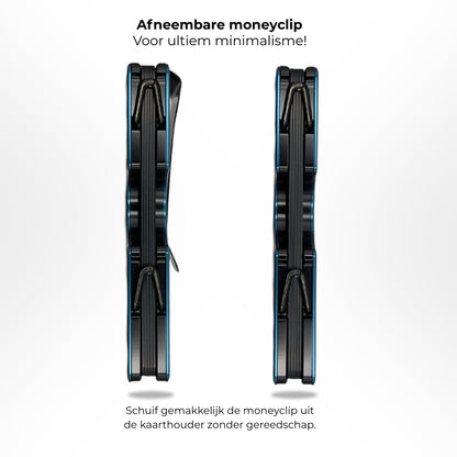 Minimalistische RFID pasjeshouder - luxe cadeau voor heren in marineblauwe uitvoering
