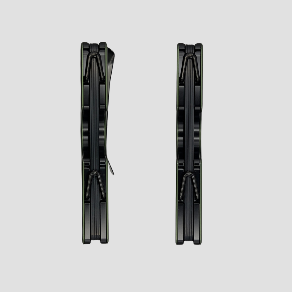 Luxe aluminium pasjeshouder | 1-15 pasjes | RFID bescherming | Olijfgroen - Veltra